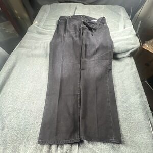 Levi's 501 Black Jeans 40x32 Button Fly Straight Leg Men's Denim Pants